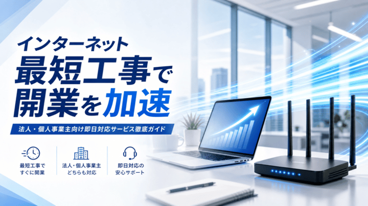 インターネット最短工事で開業を加速｜法人・個人事業主向け即日対応サービス徹底ガイド