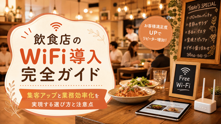 飲食店のWiFi導入完全ガイド：集客アップと業務効率化を実現する選び方と注意点