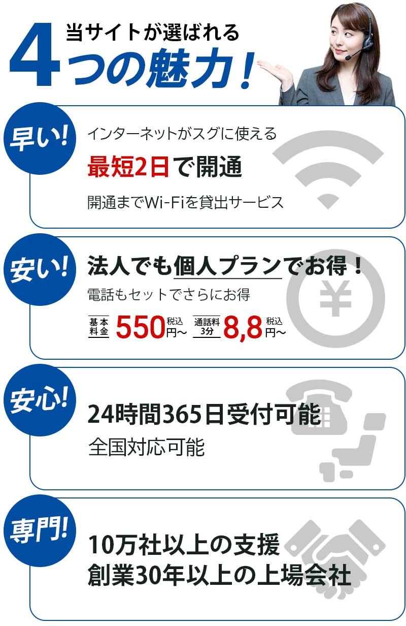 当サイトが選ばれる4つの魅力 当サイトが選ばれる4つの魅力