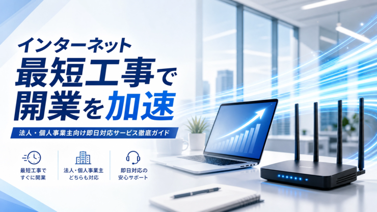 インターネット 最短 工事